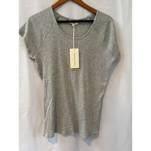 Women’s Forever Comfort Grey Textured T-Shirt Sz L
